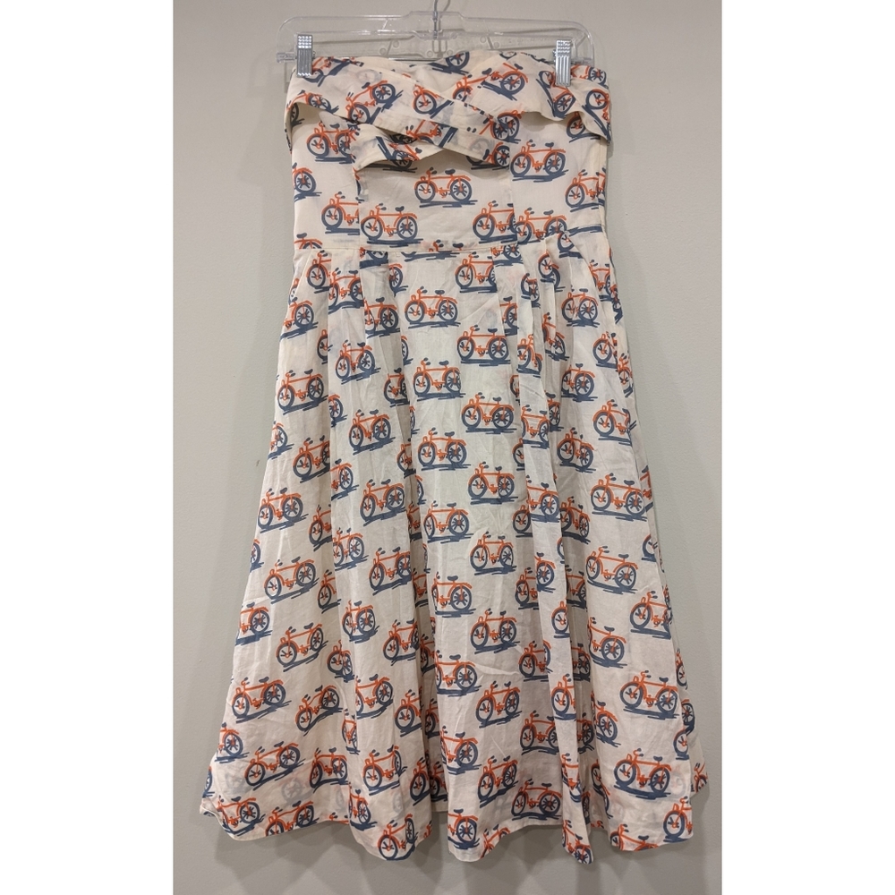 Anthropologie x Postmark Bike Lane Strapless Cotton Dress Size 4